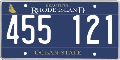RI license plate 455121