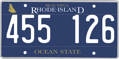 RI license plate 455126