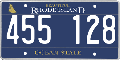 RI license plate 455128