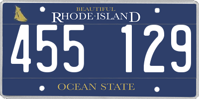 RI license plate 455129