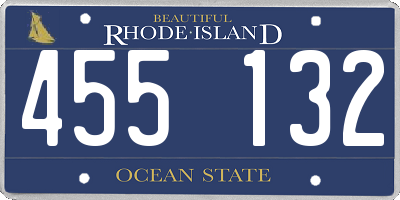 RI license plate 455132