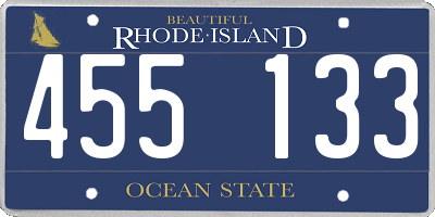 RI license plate 455133