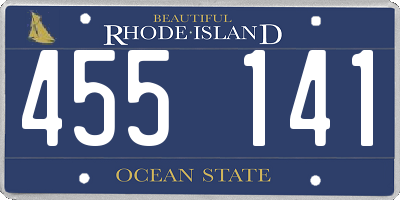 RI license plate 455141