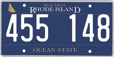 RI license plate 455148