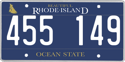 RI license plate 455149