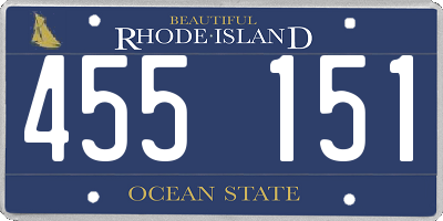 RI license plate 455151