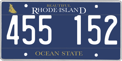 RI license plate 455152