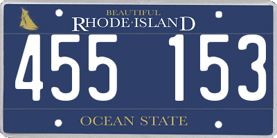 RI license plate 455153