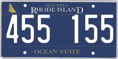 RI license plate 455155