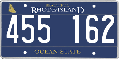 RI license plate 455162