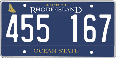 RI license plate 455167