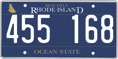 RI license plate 455168