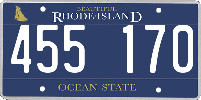RI license plate 455170