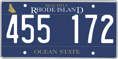 RI license plate 455172