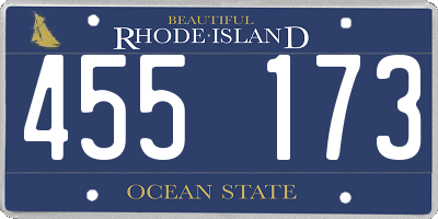 RI license plate 455173