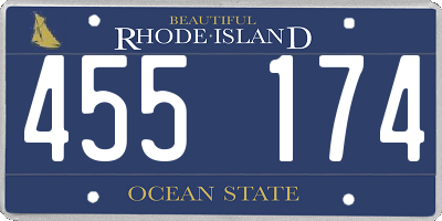 RI license plate 455174