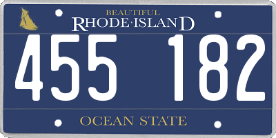 RI license plate 455182