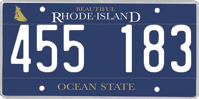 RI license plate 455183
