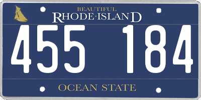 RI license plate 455184