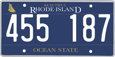 RI license plate 455187