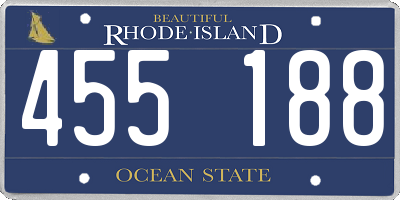 RI license plate 455188