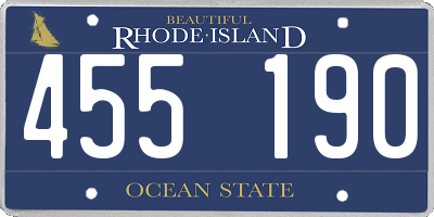 RI license plate 455190