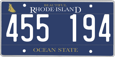 RI license plate 455194