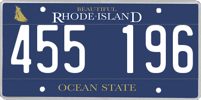 RI license plate 455196
