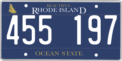 RI license plate 455197