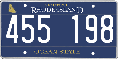 RI license plate 455198