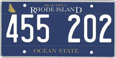 RI license plate 455202