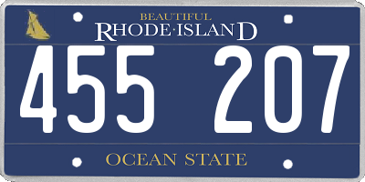 RI license plate 455207