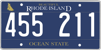 RI license plate 455211