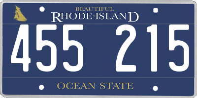 RI license plate 455215