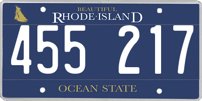 RI license plate 455217