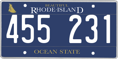 RI license plate 455231
