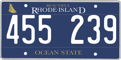 RI license plate 455239