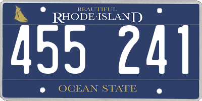 RI license plate 455241