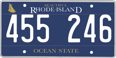 RI license plate 455246