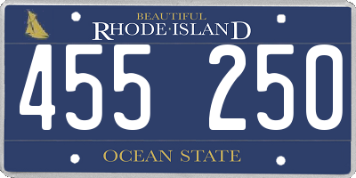 RI license plate 455250
