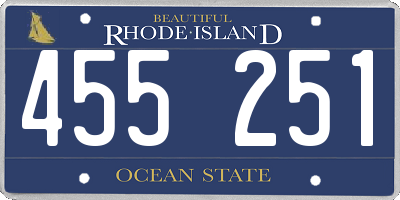 RI license plate 455251