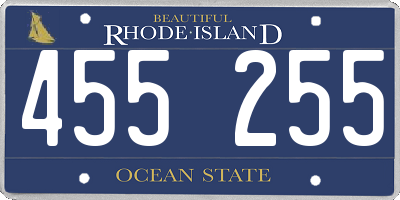RI license plate 455255