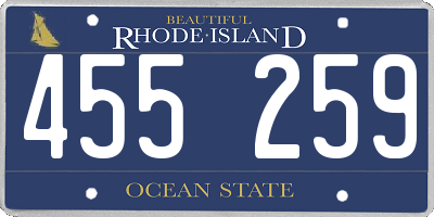 RI license plate 455259