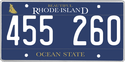 RI license plate 455260