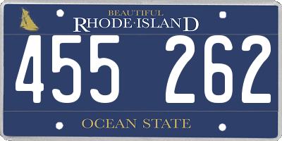 RI license plate 455262