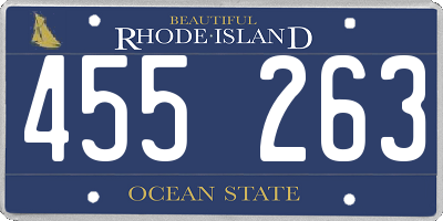 RI license plate 455263