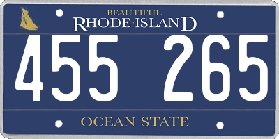 RI license plate 455265