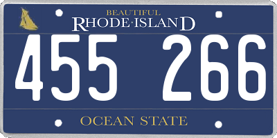 RI license plate 455266