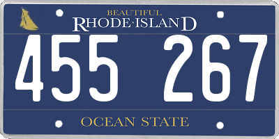 RI license plate 455267
