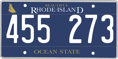 RI license plate 455273